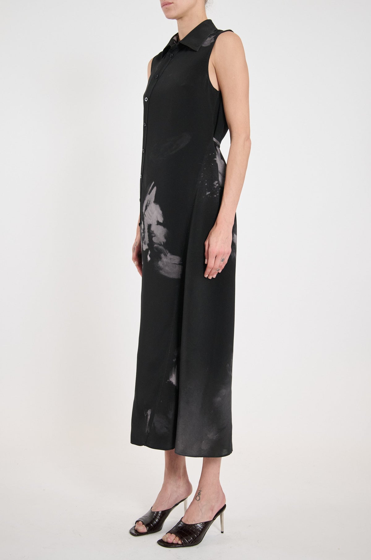 SS25 ARLO DRESS - BLACK WHITE ROSE
