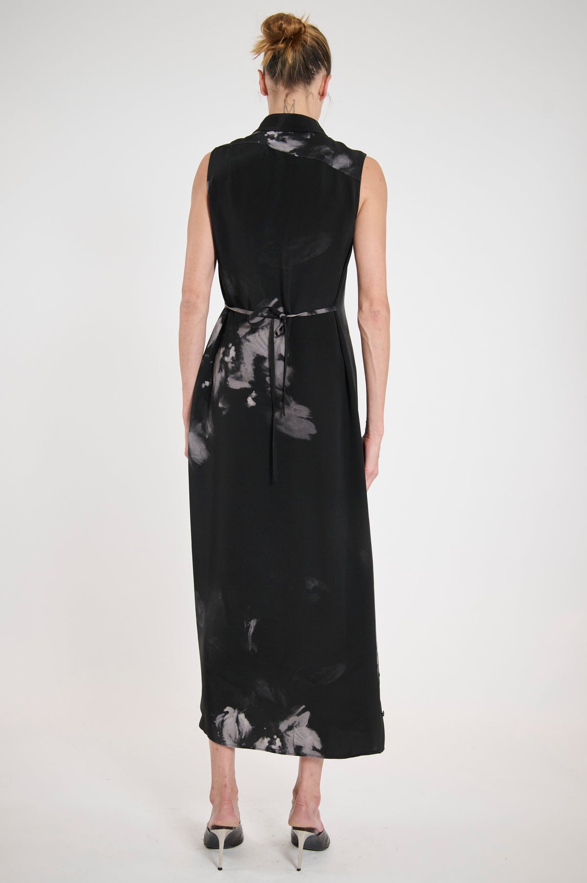 SS25 ARLO DRESS - BLACK WHITE ROSE