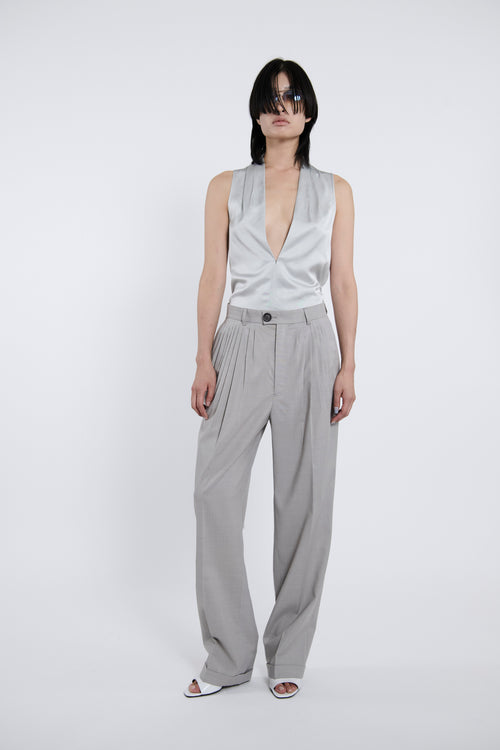 SS25 NARA TOP - SILVER GREY