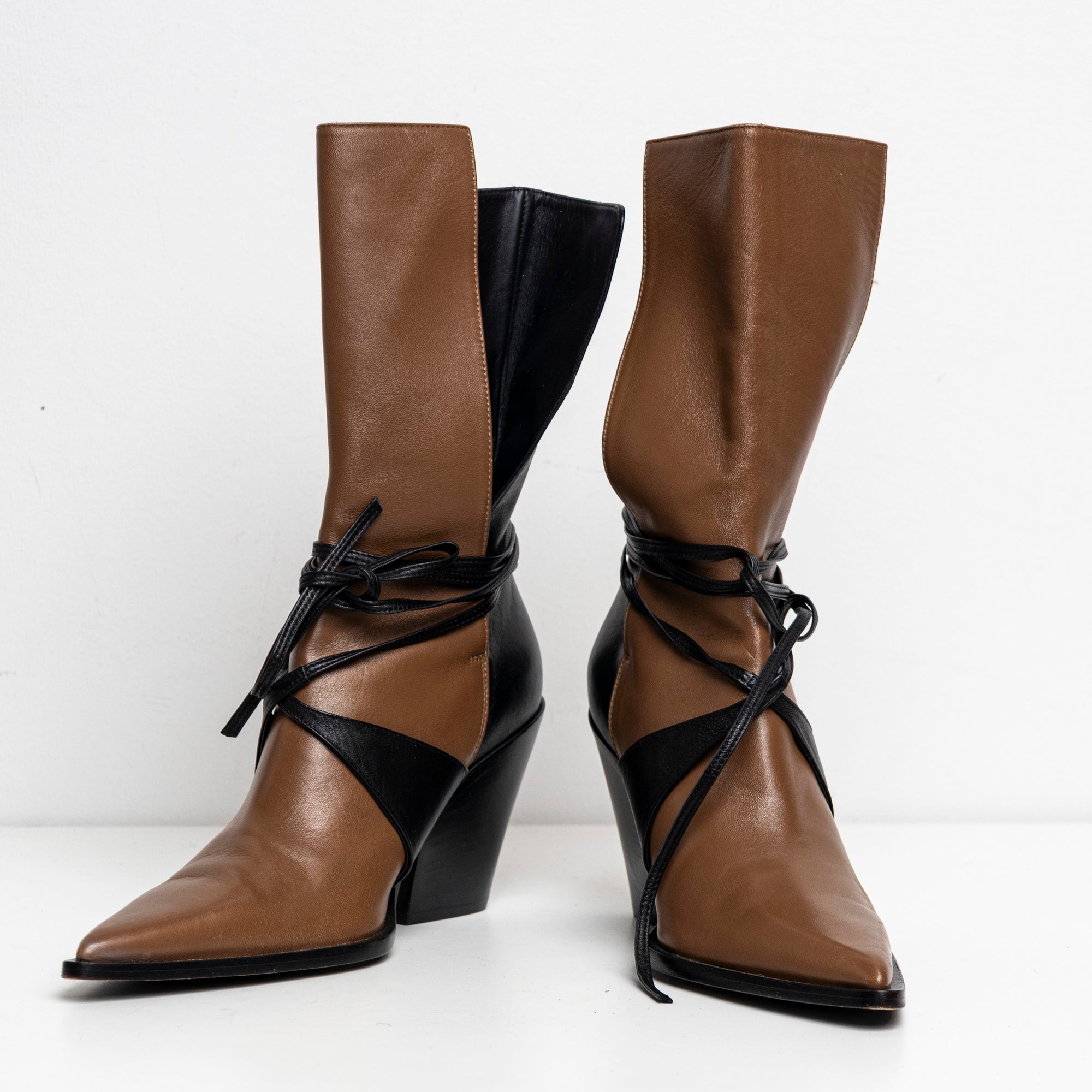 Bi-Color Boots Brown Black  EU40 #1