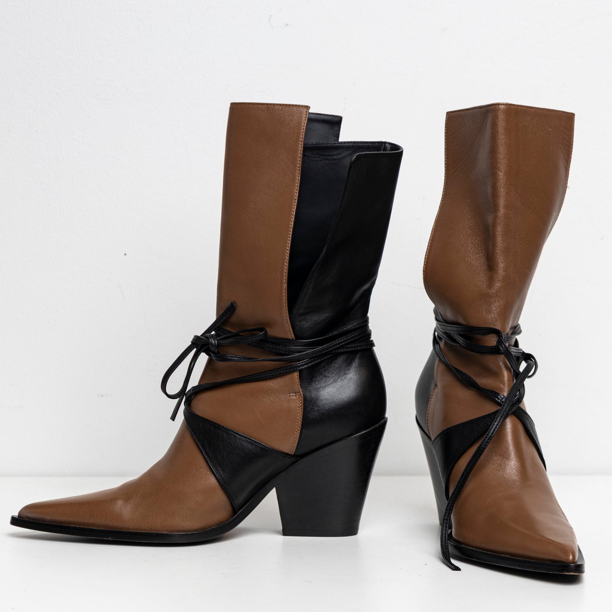 Bi-Color Boots Brown Black  EU40 #1
