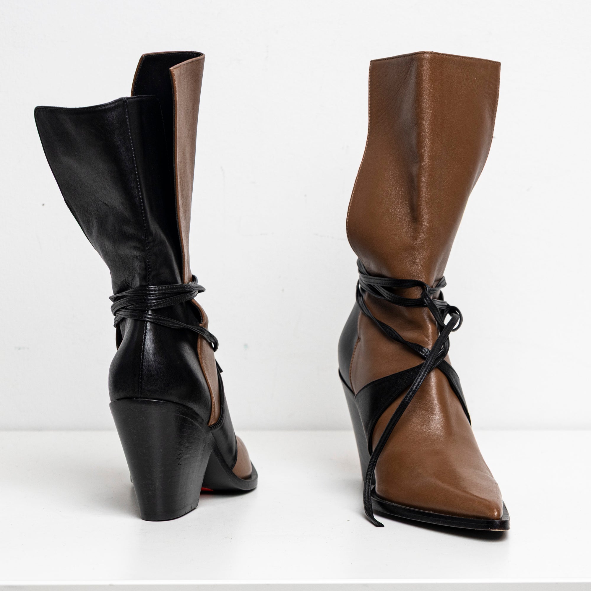 Bi-Color Boots Brown Black  EU40 #1