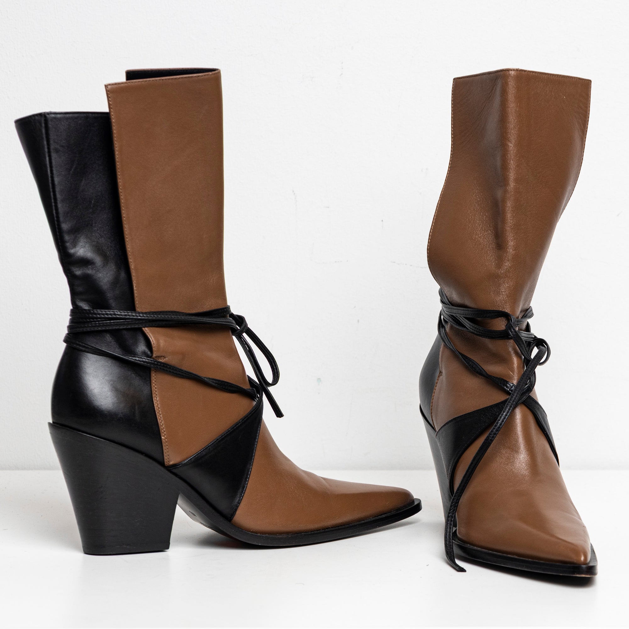 Bi-Color Boots Brown Black  EU40 #1