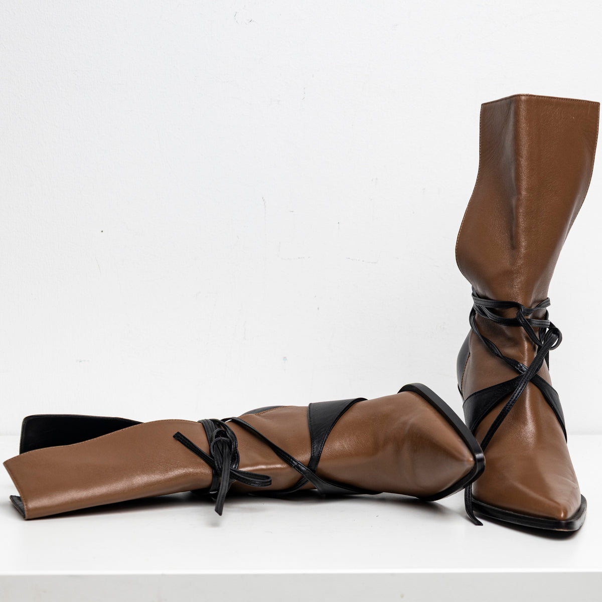 Bi-Color Boots Brown Black  EU40 #1