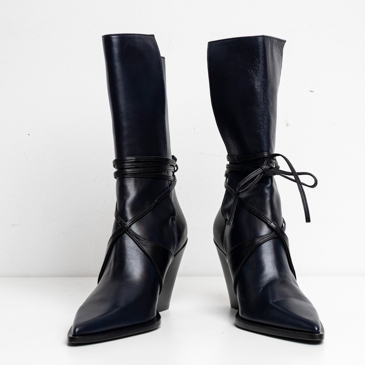 Bi-Color Boots Navy Black EU40 #2 (Like New)