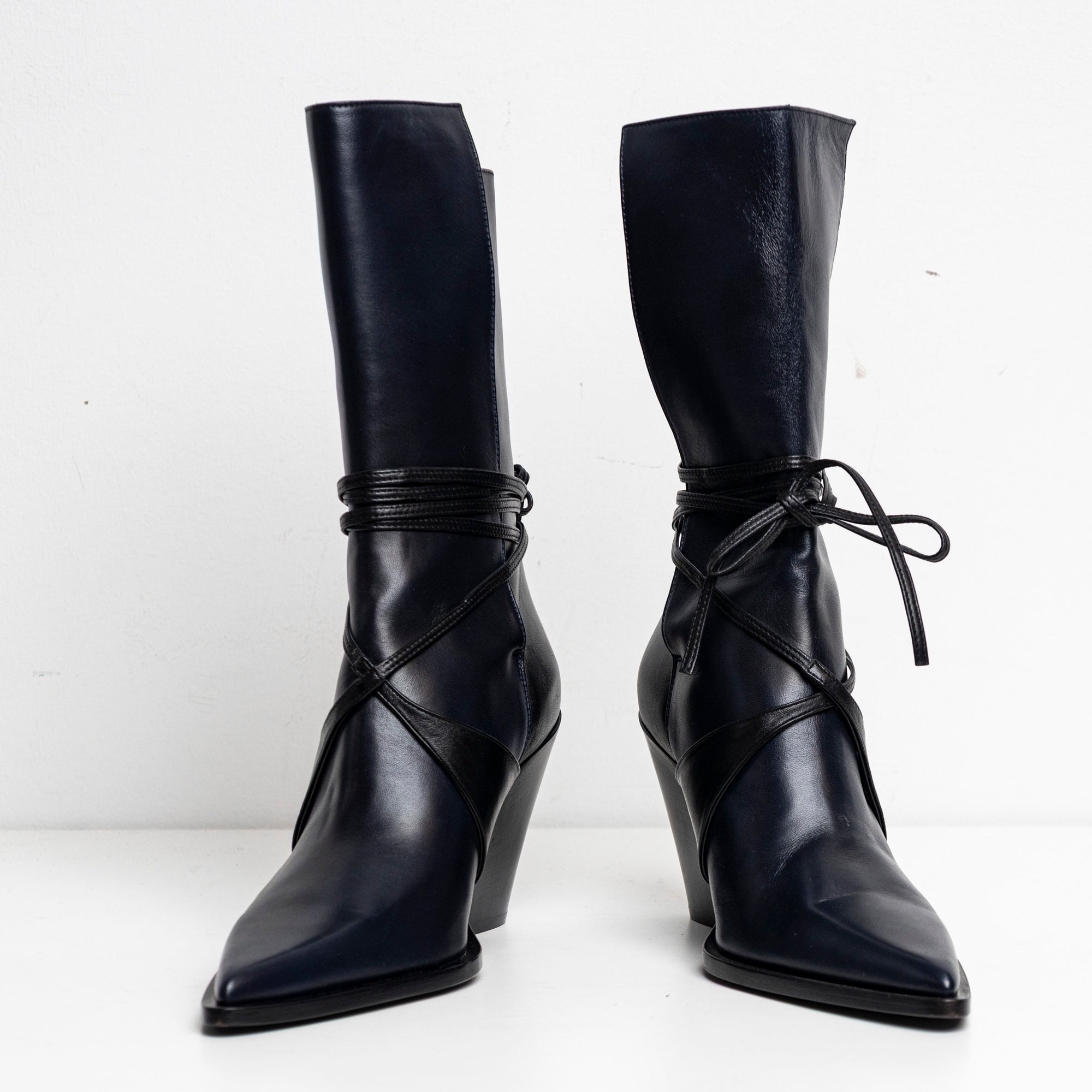 Bi-Color Boots Navy Black EU40 #2 (Like New)