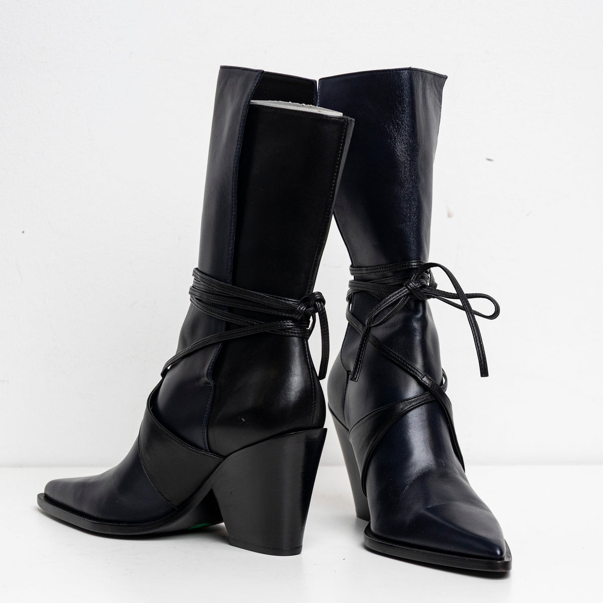 Bi-Color Boots Navy Black EU40 #2 (Like New)