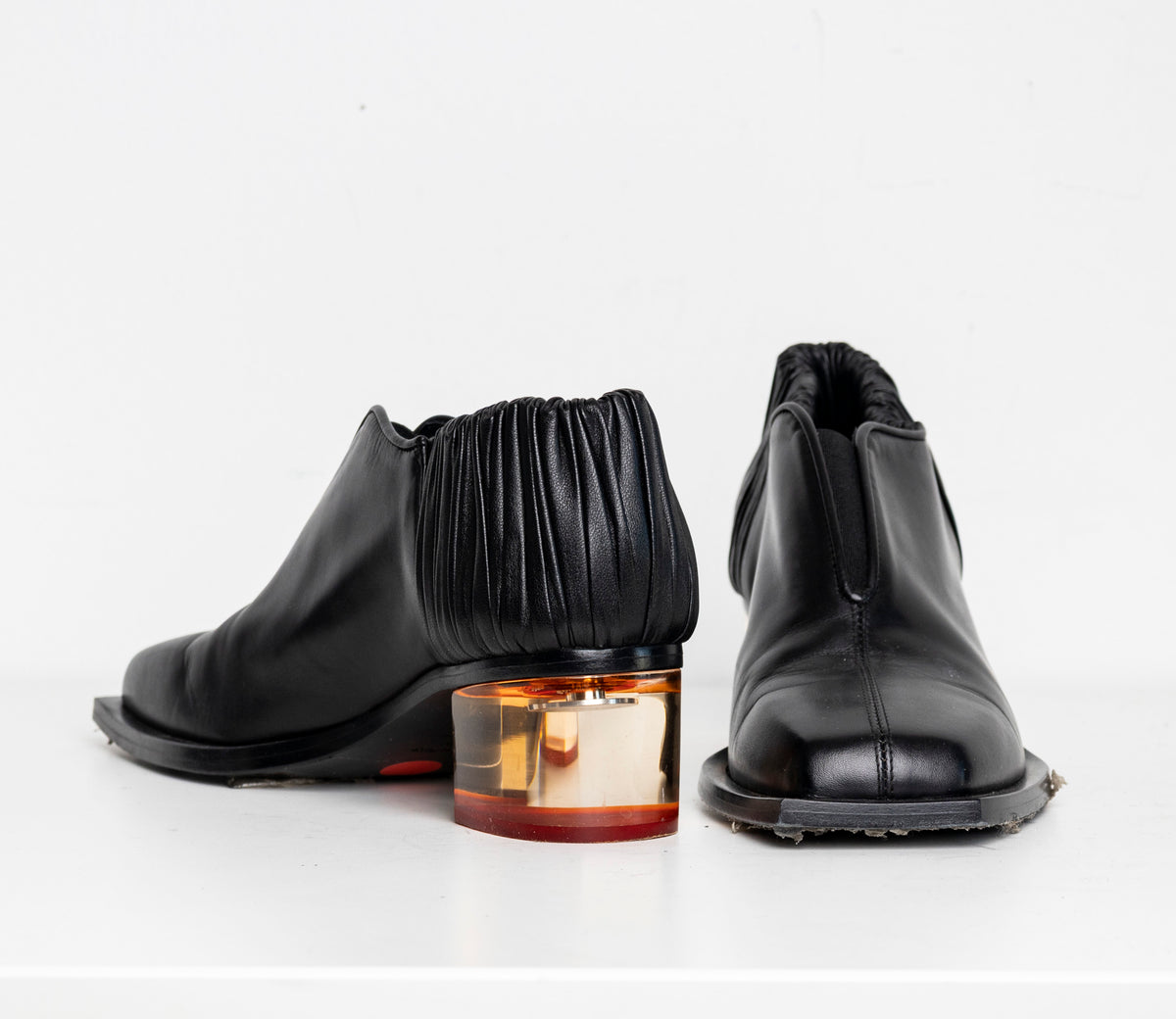 Clear-Heels Loafer Black Orange EU40