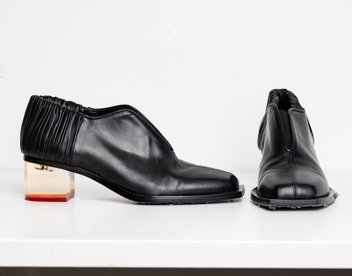 Clear-Heels Loafer Black Orange EU40