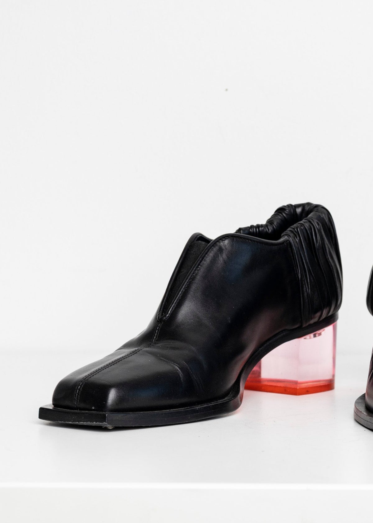 Clear-Heels Loafer Black Pink EU40