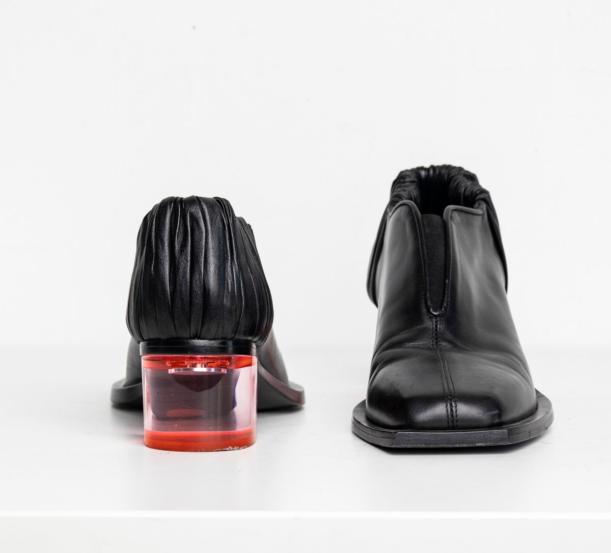 Clear-Heels Loafer Black Pink EU40