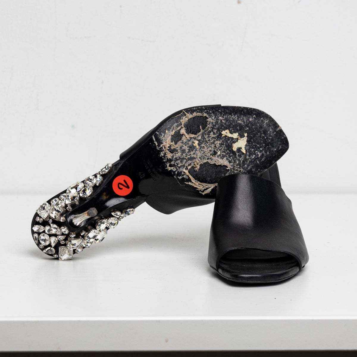 Crystal Sandal Black EU40 #2