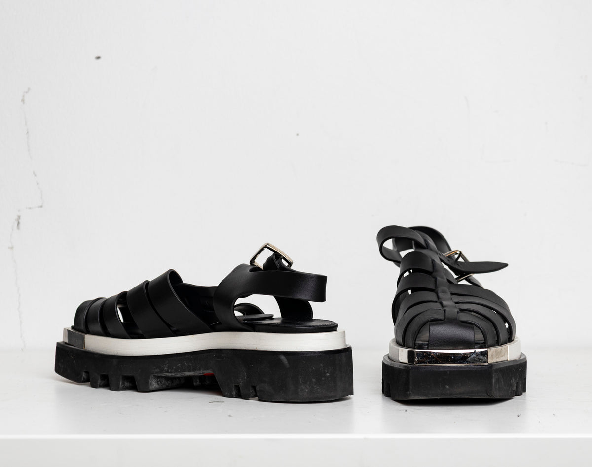 Fisherman Platform Sandal Black White EU40 #4