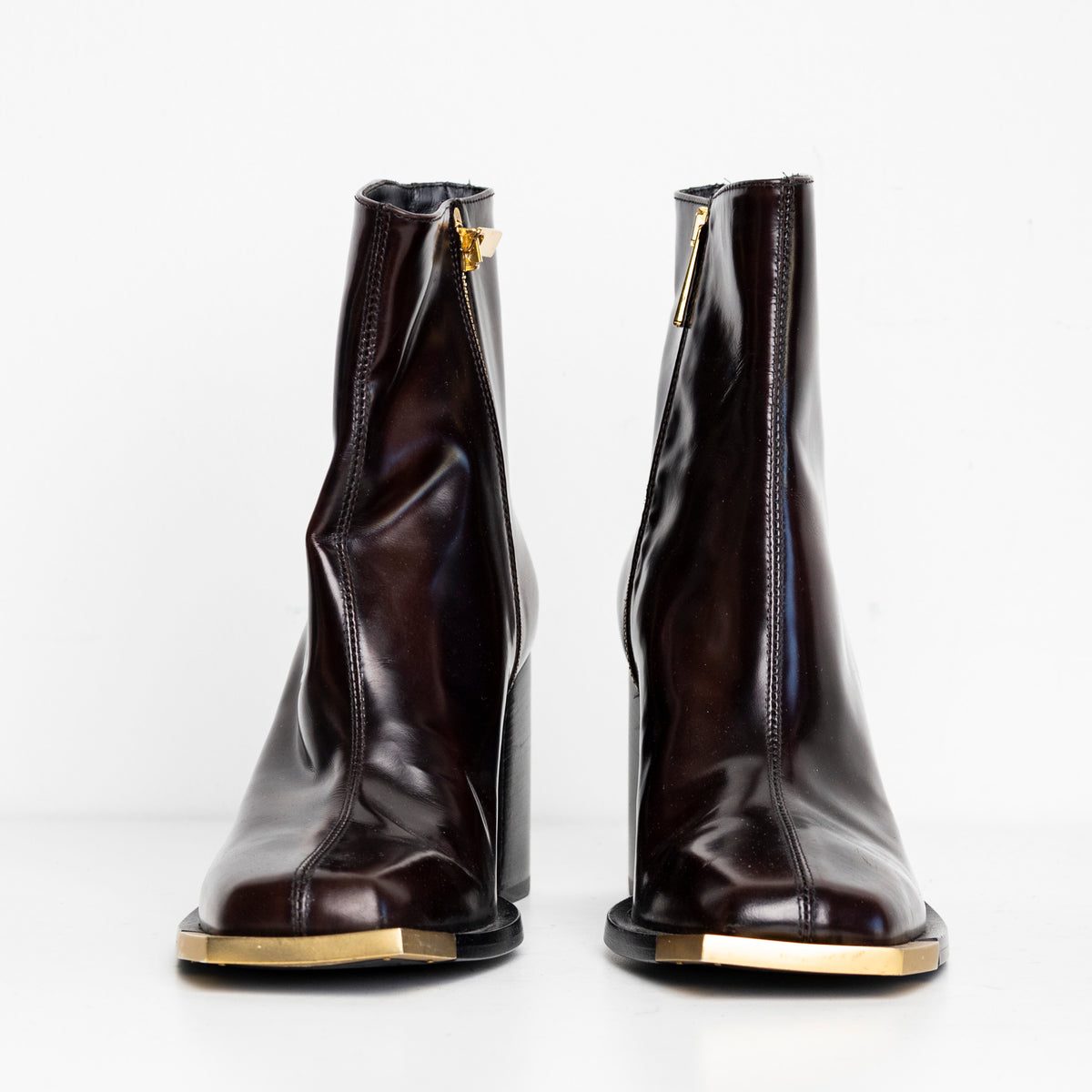 Gold Metal Everyday Chelsea Boots  Brown EU40 #2
