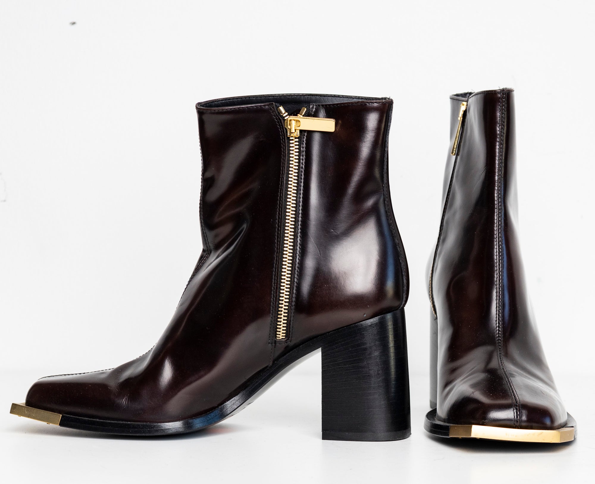 Gold Metal Everyday Chelsea Boots  Brown EU40 #2