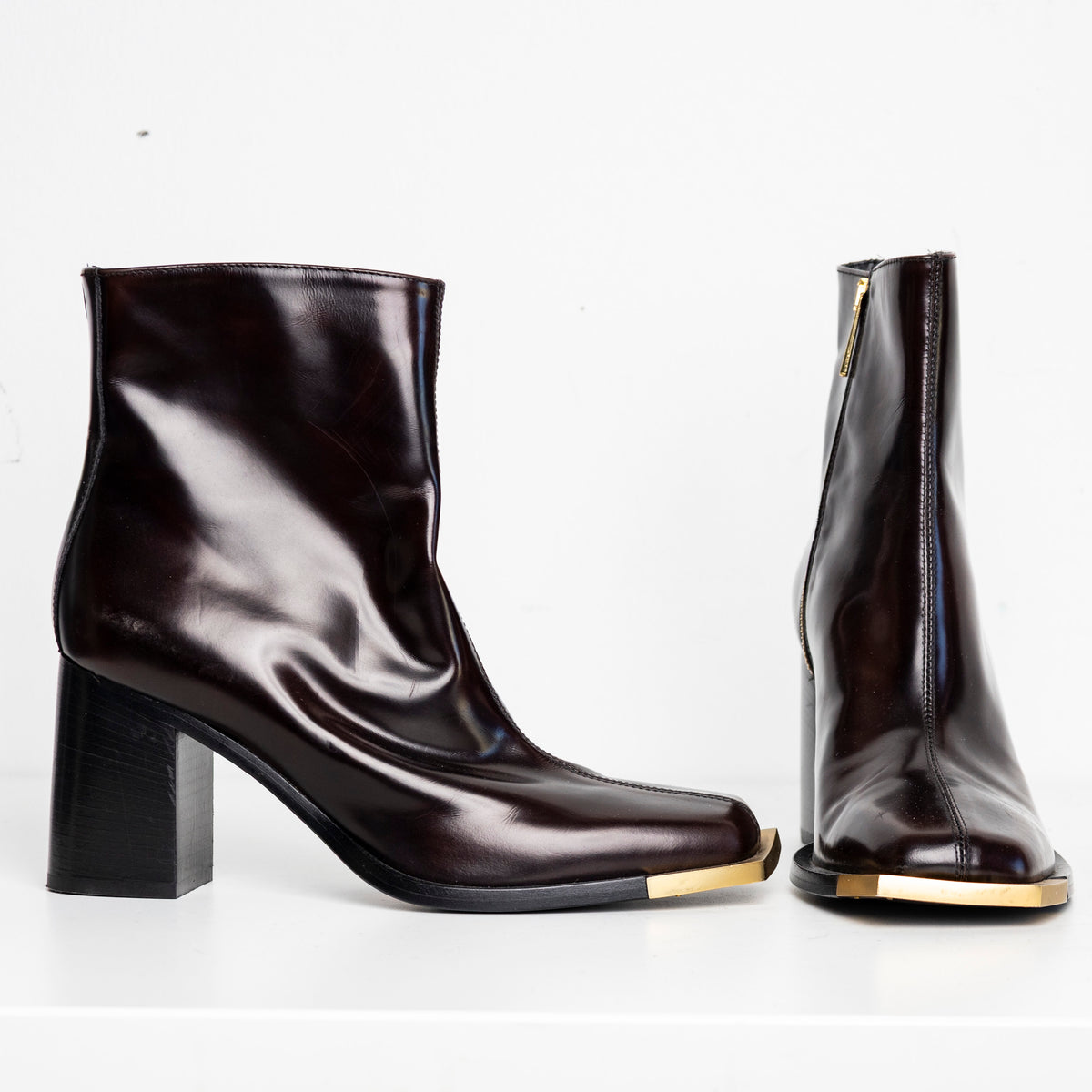 Gold Metal Everyday Chelsea Boots  Brown EU40 #2