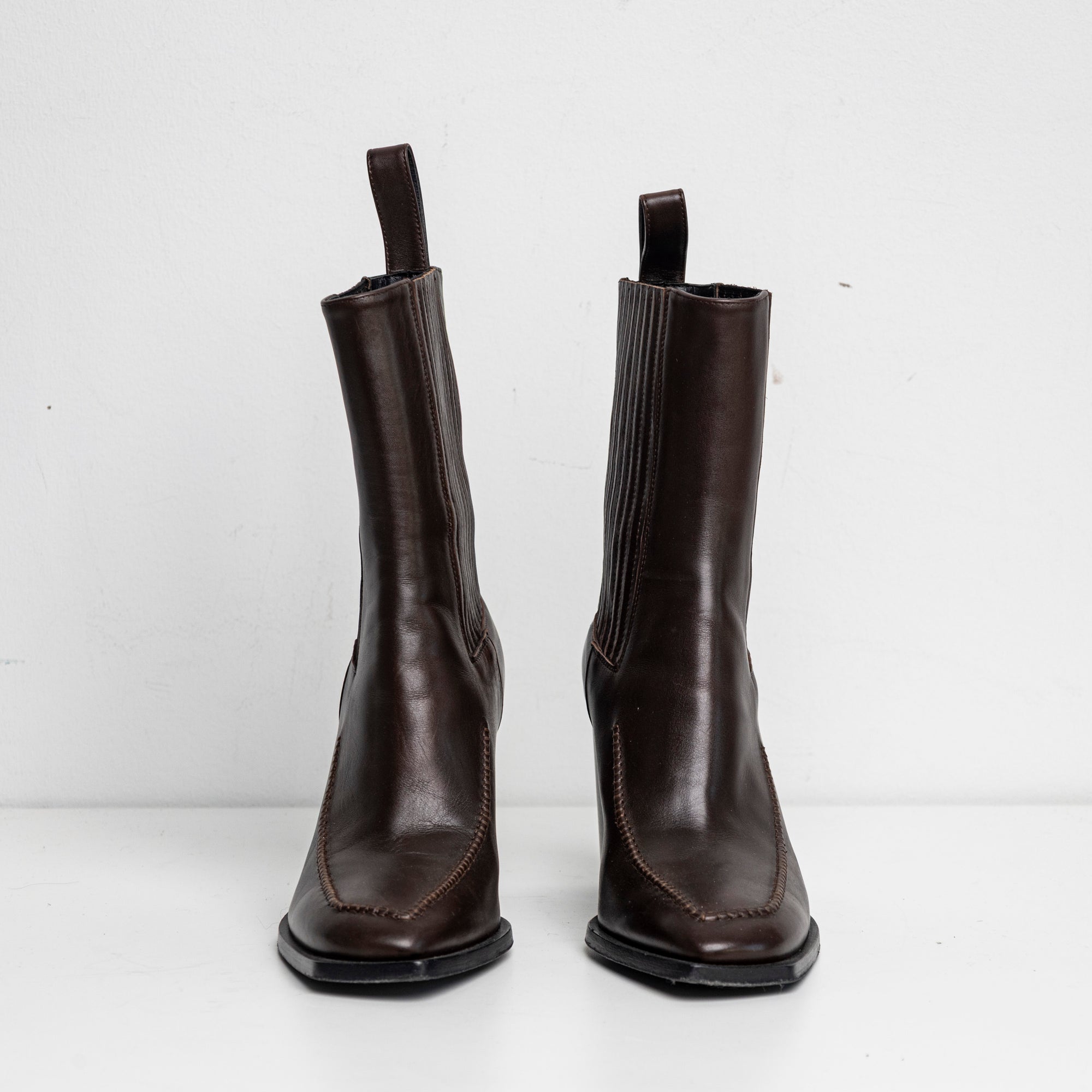 Hand-stitch Chelsea Boots  Brown EU40