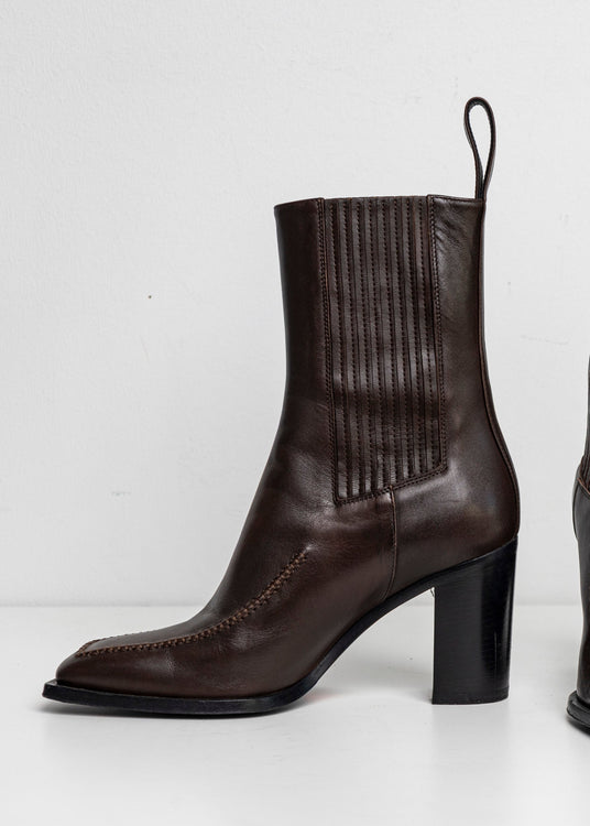 Hand-stitch Chelsea Boots  Brown EU40
