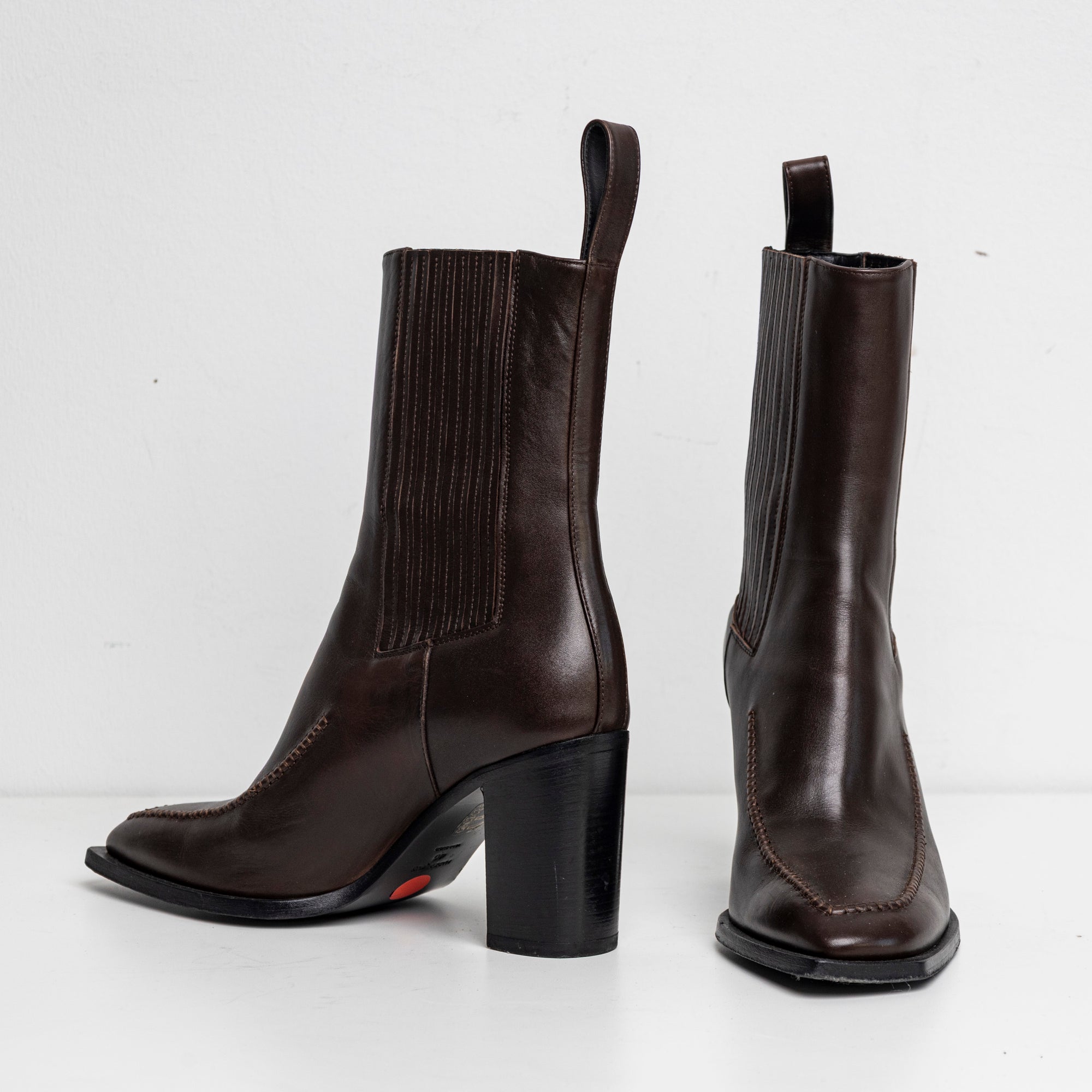 Hand-stitch Chelsea Boots  Brown EU40