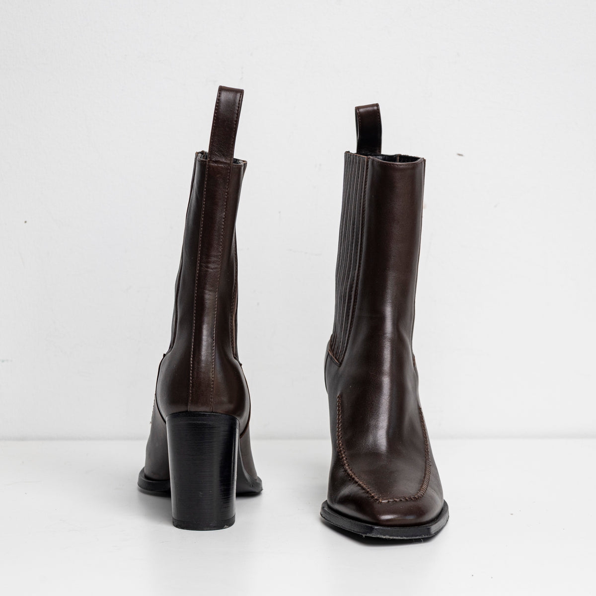 Hand-stitch Chelsea Boots  Brown EU40