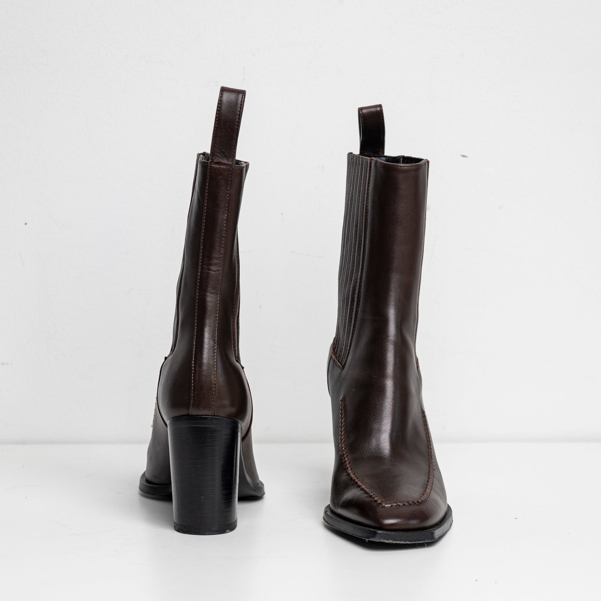 Hand-stitch Chelsea Boots  Brown EU40