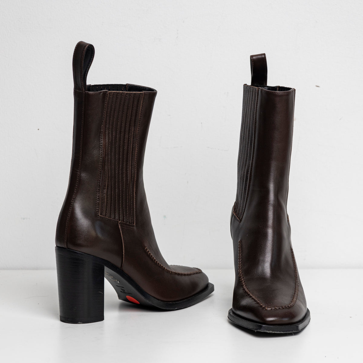 Hand-stitch Chelsea Boots  Brown EU40