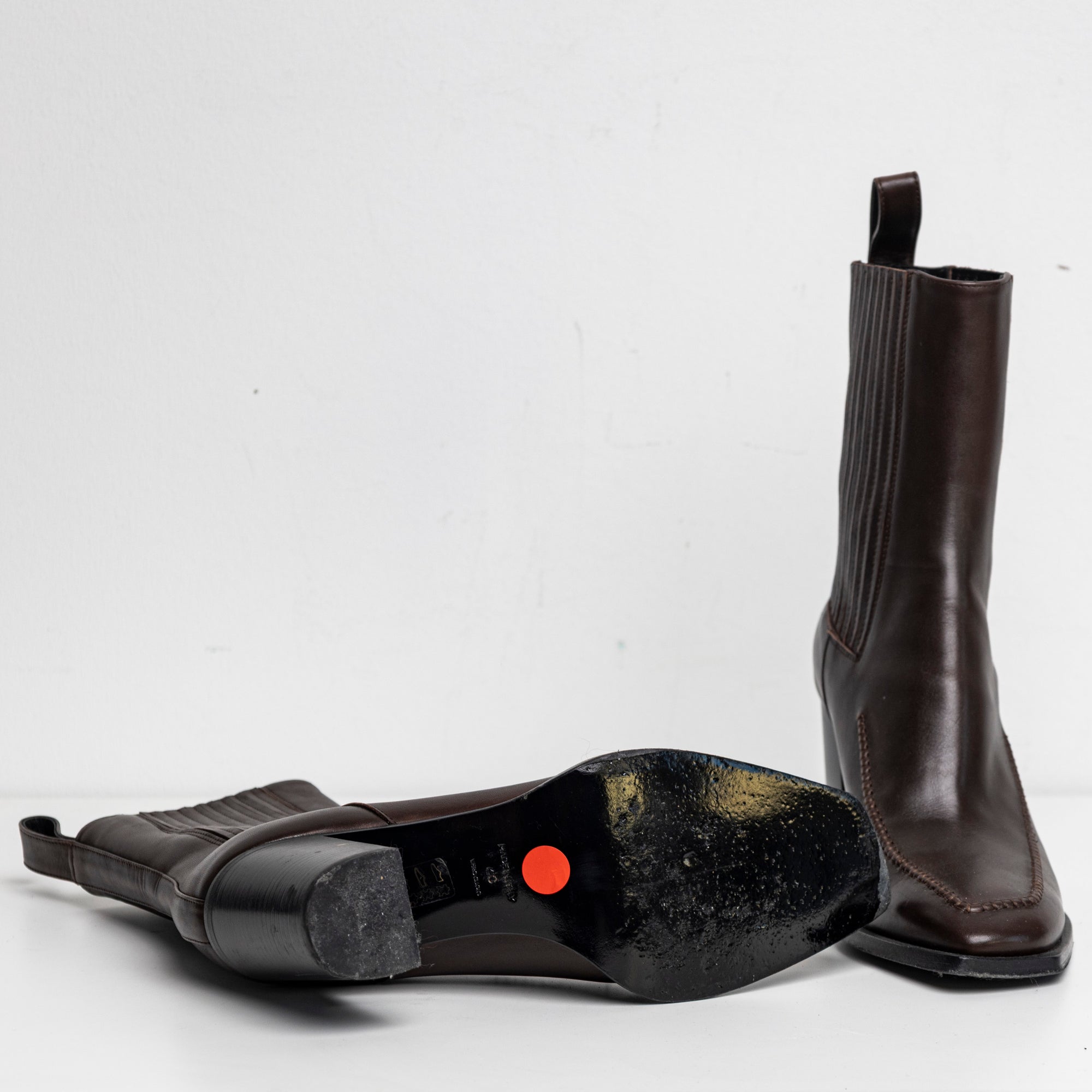 Hand-stitch Chelsea Boots  Brown EU40