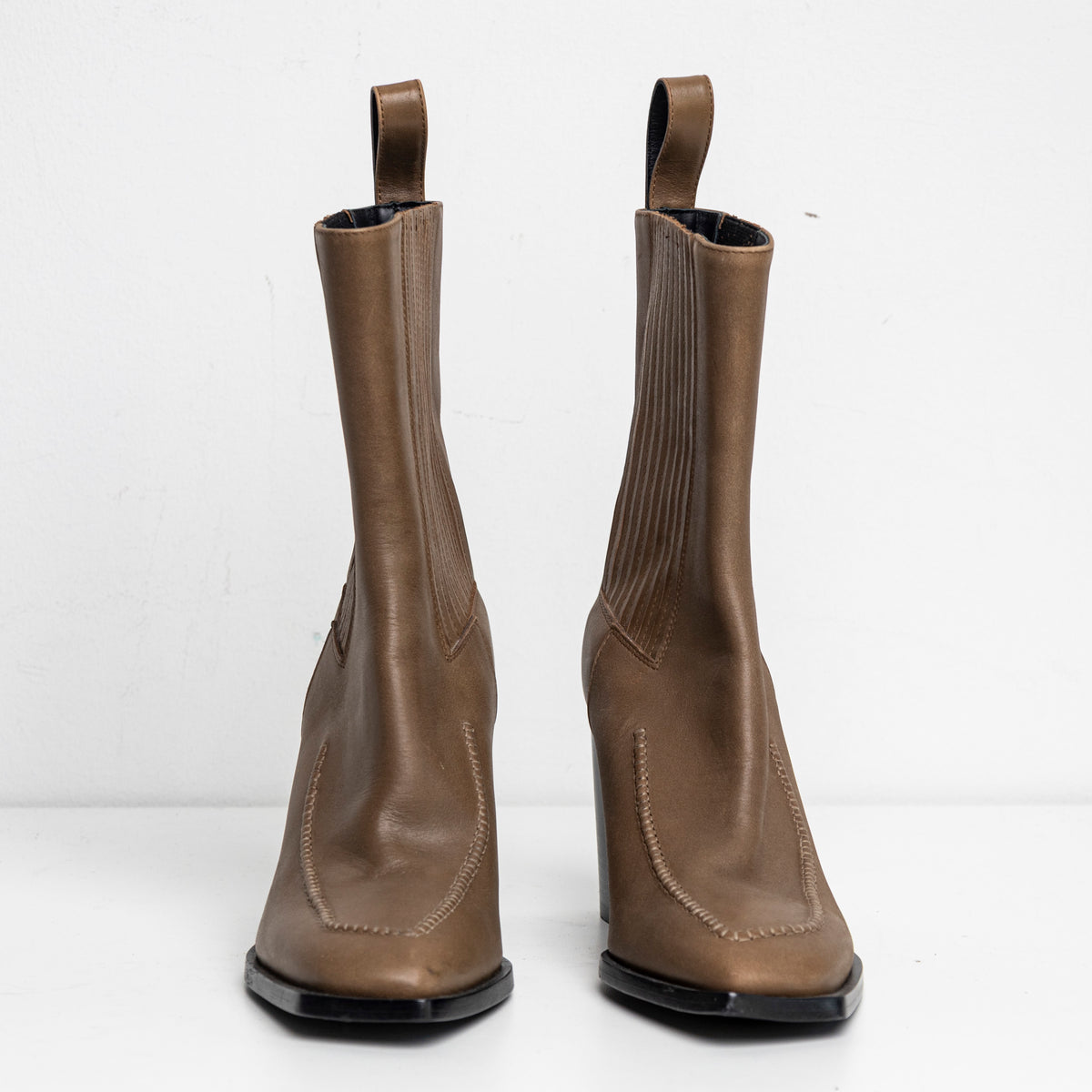 Hand-stitch Chelsea Boots Tan EU40