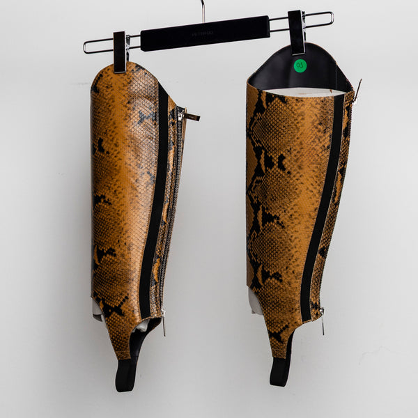 Leather Chap Tan Snake One Size (Like New)