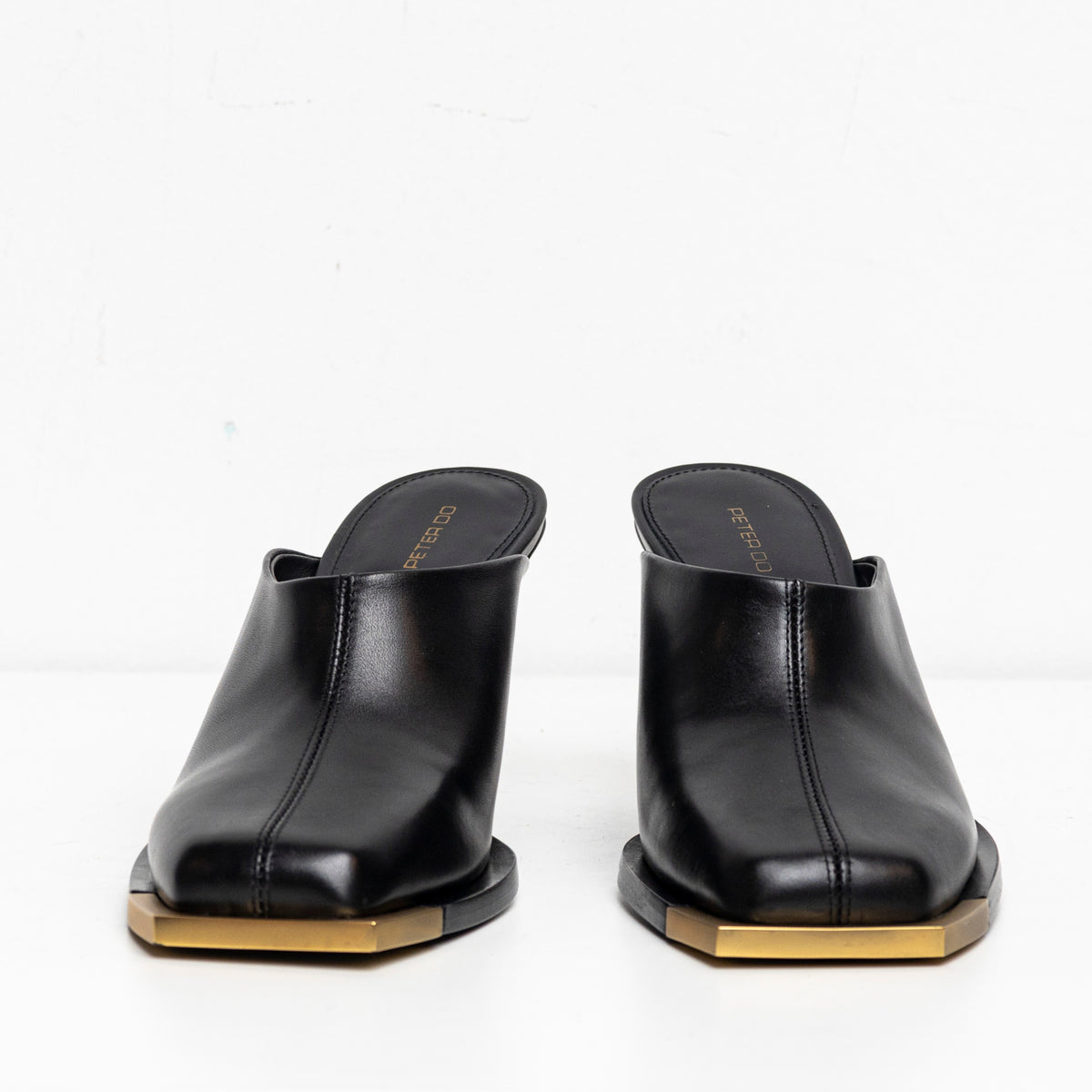 Metal Square Toes Mule Black EU40 #3 (Like New)