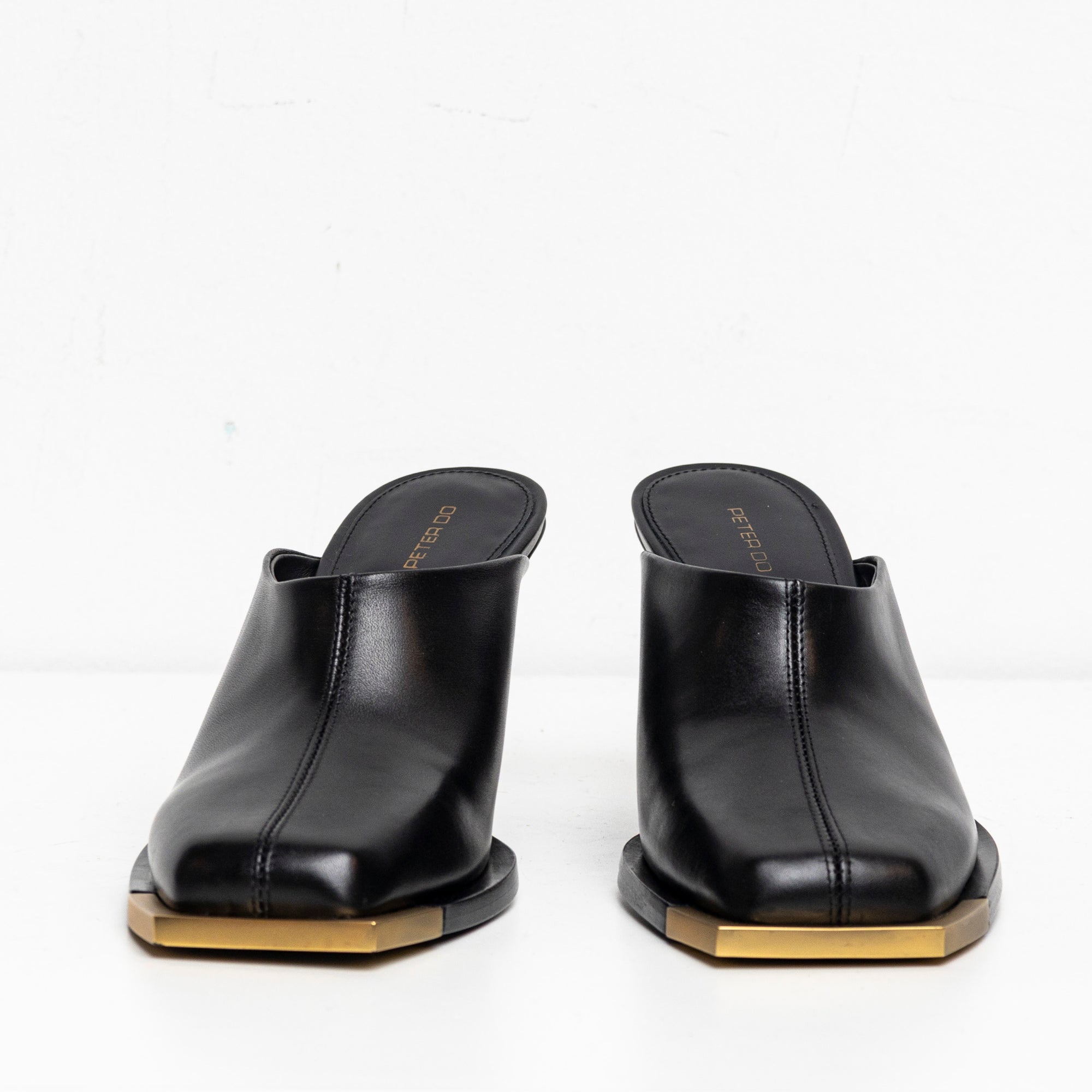 Metal Square Toes Mule Black EU40 #3 (Like New)