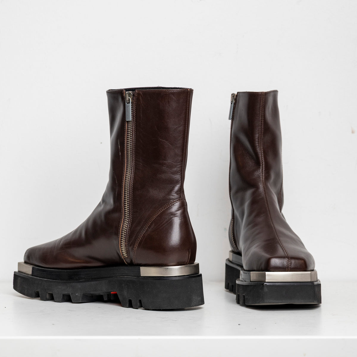 Metal Everyday Combat Boots Brown EU40 #2