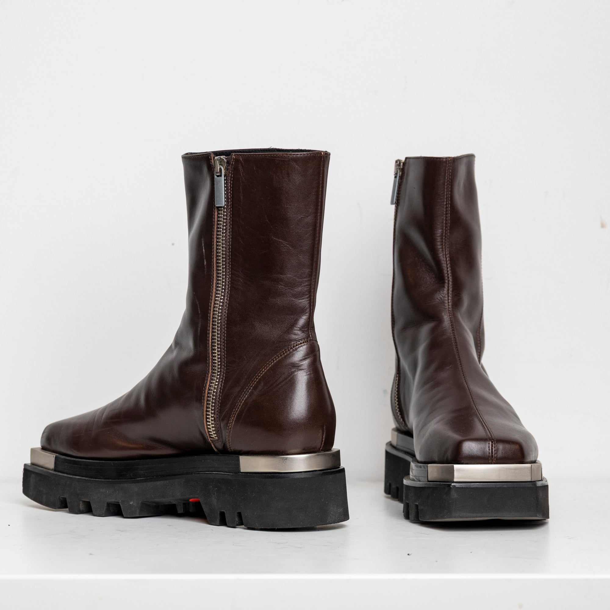 Metal Everyday Combat Boots Brown EU40 #2