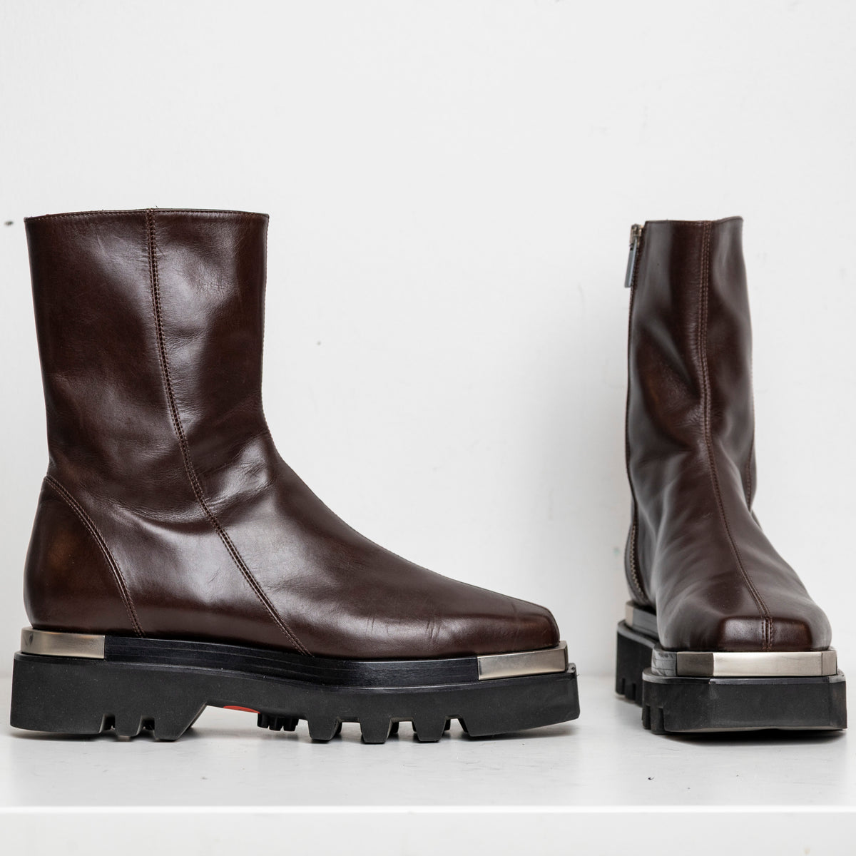 Metal Everyday Combat Boots Brown EU40 #2