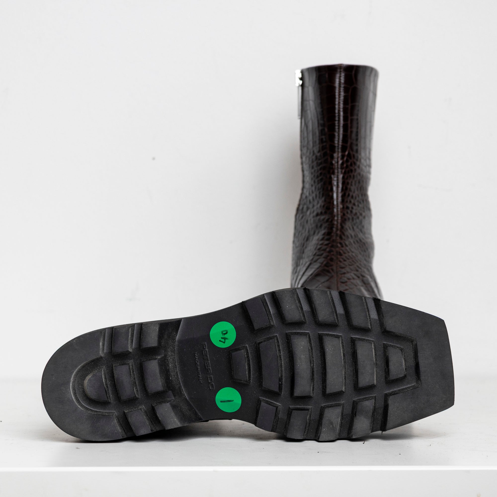 Metal Everyday Combat Boots Brown Croc EU40 (Like New)