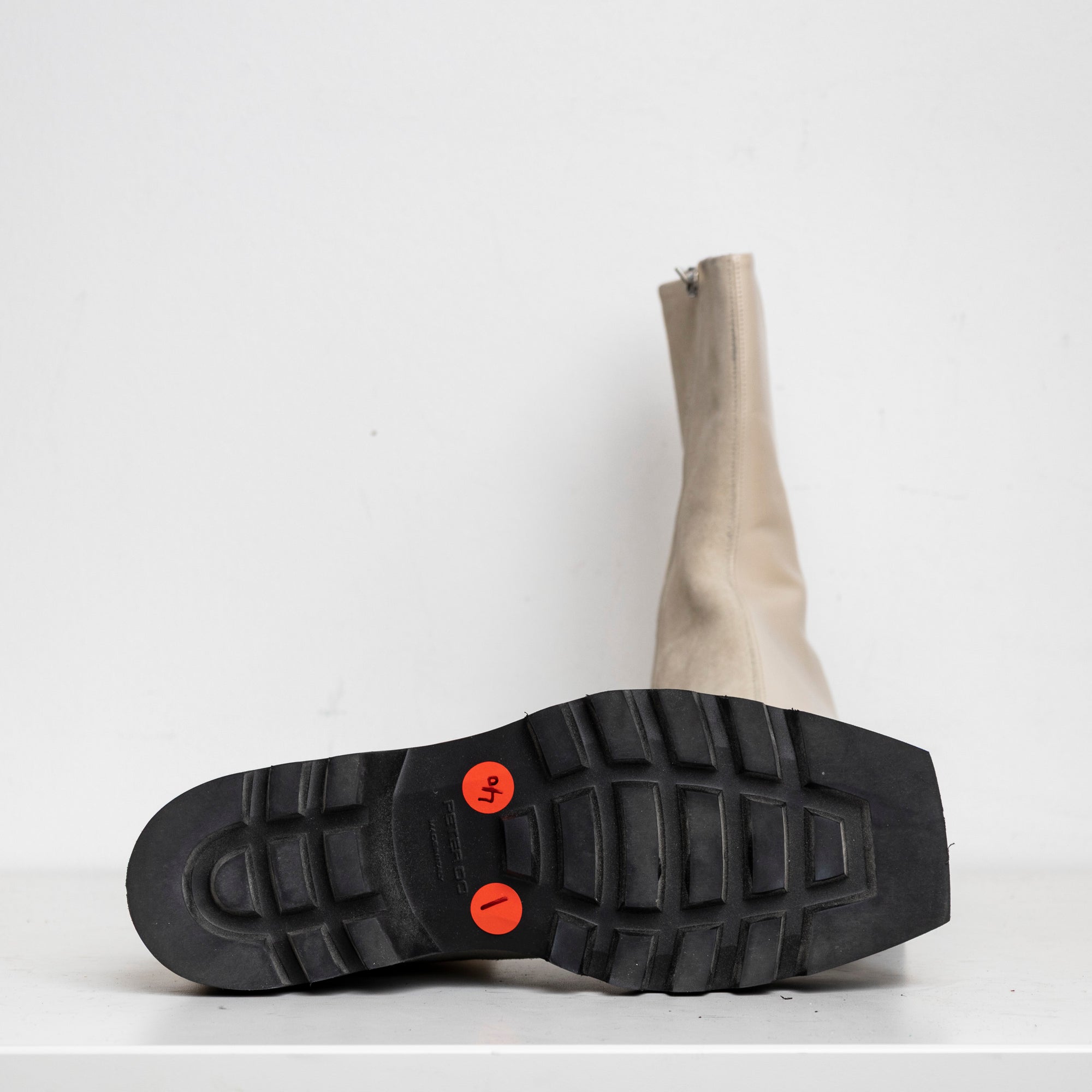 Metal Everyday Combat Boots Ivory Leather Suede Combo EU40 #1