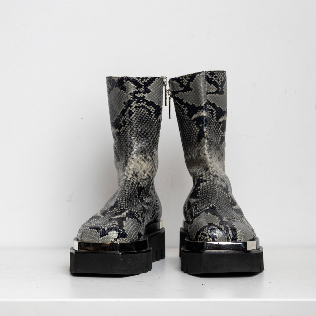 Metal Everyday Combat Boots Snake EU40