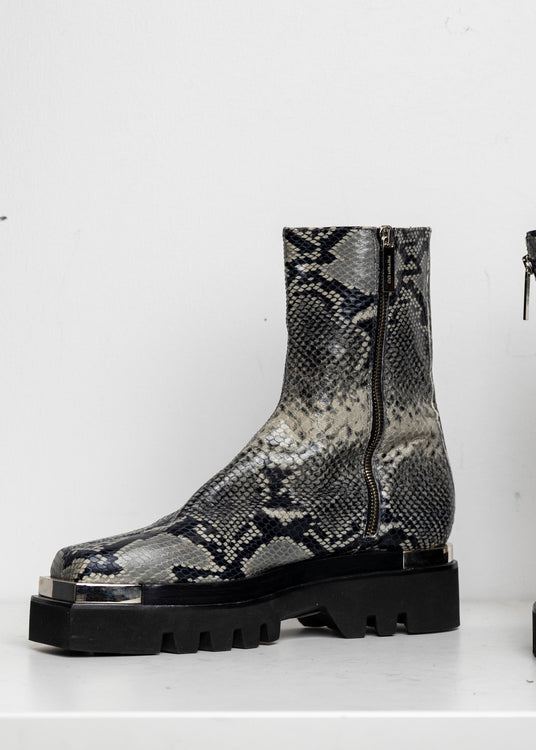Metal Everyday Combat Boots Snake EU40
