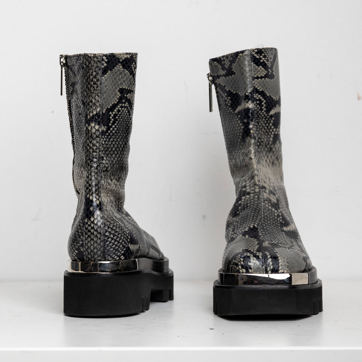 Metal Everyday Combat Boots Snake EU40