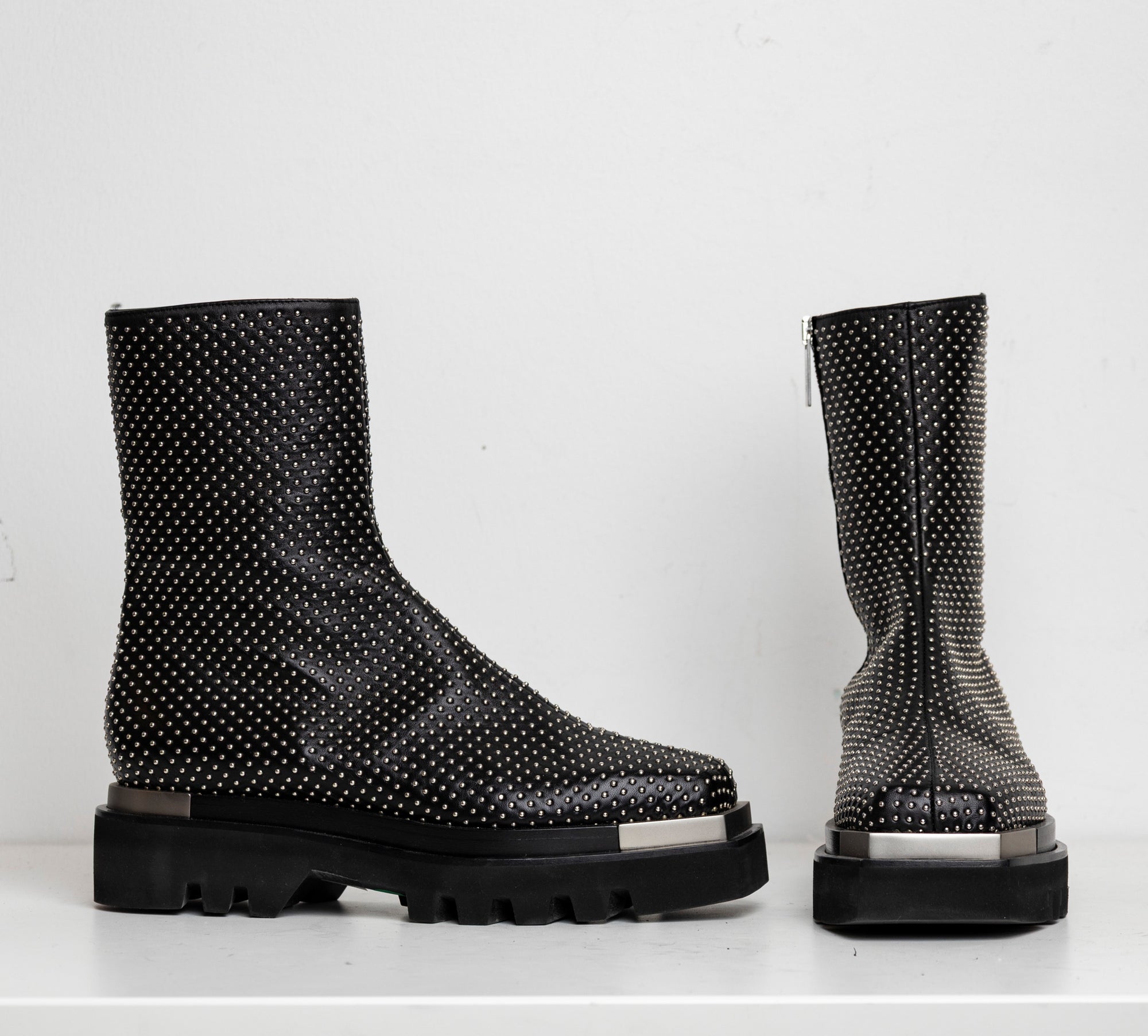 Metal Everyday Combat Boots Studded EU40 (Like New)