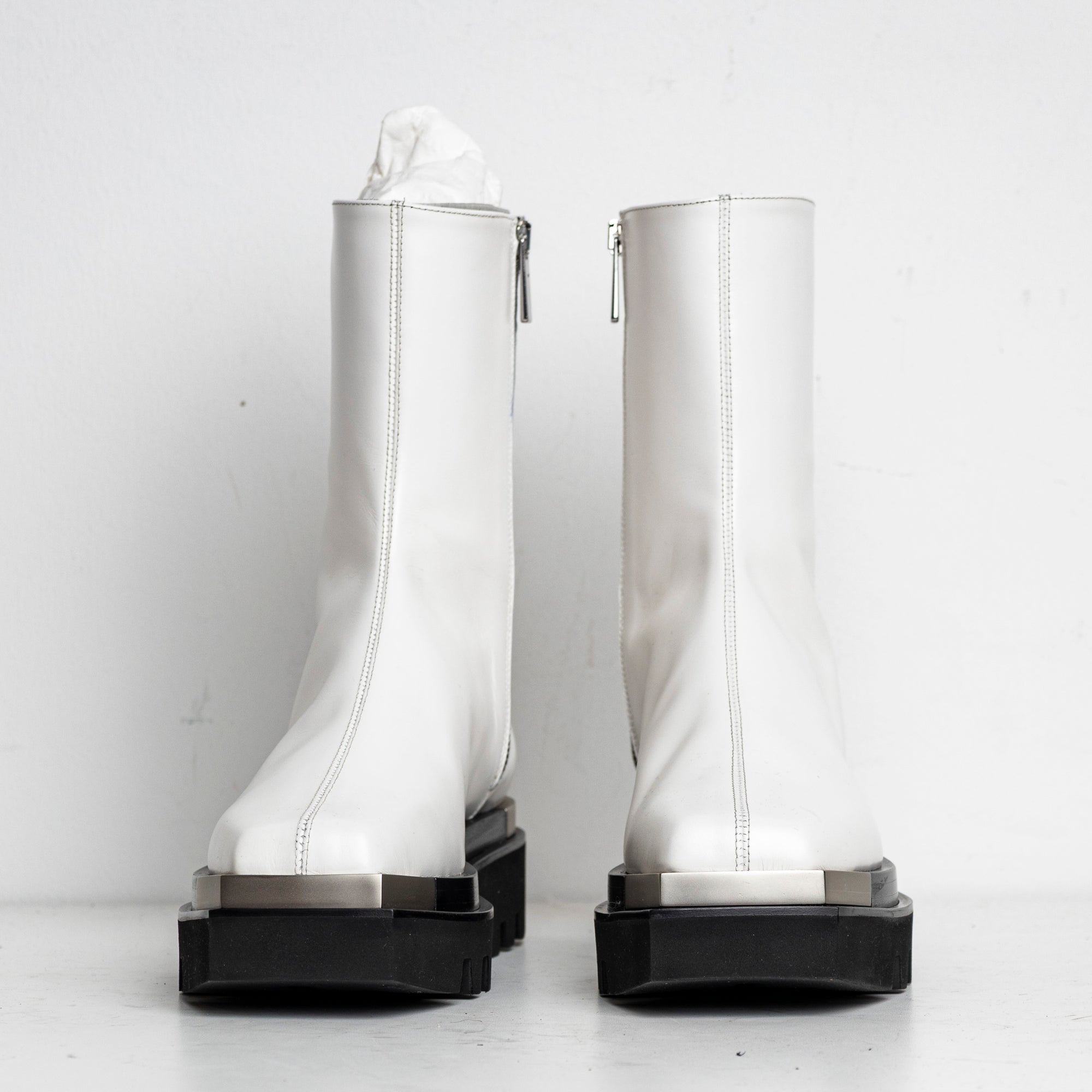 Metal Everyday Combat Boots White EU40