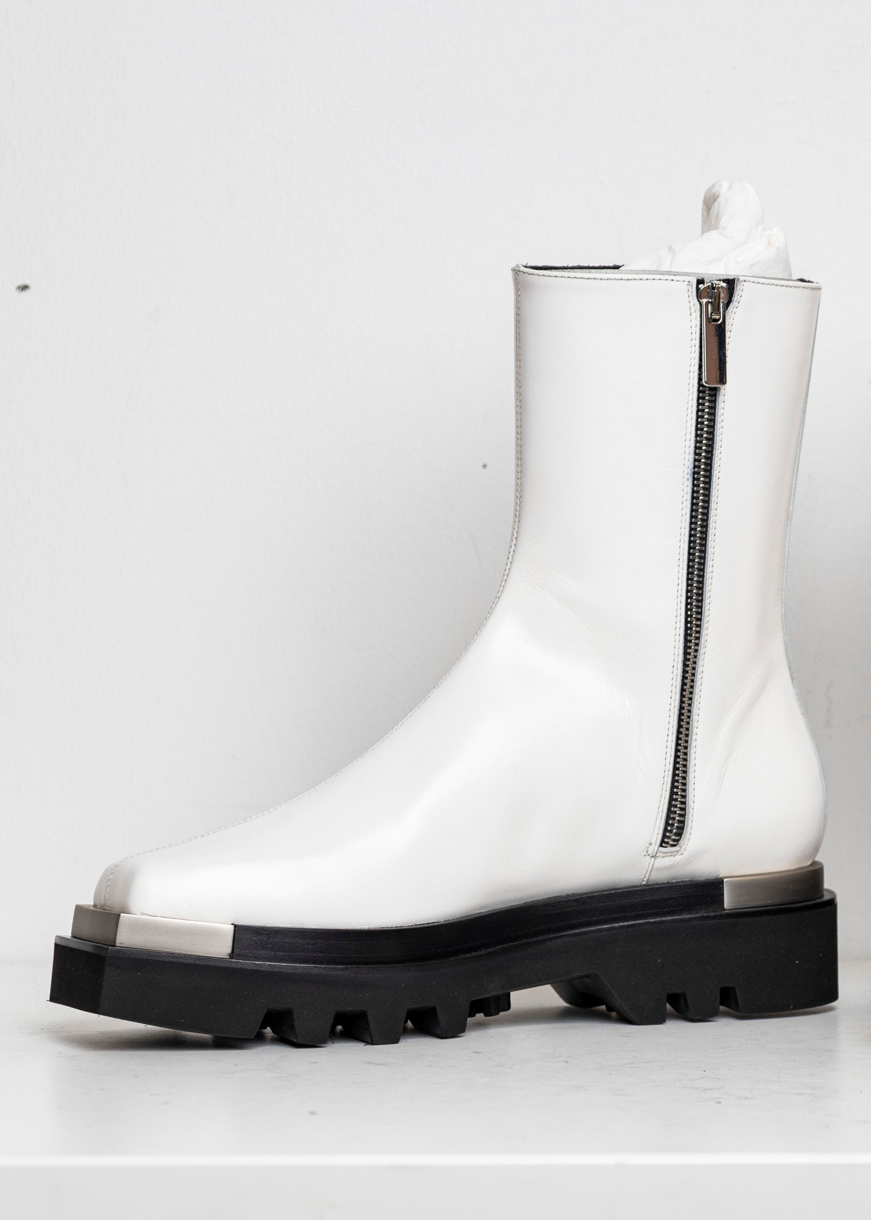 Metal Everyday Combat Boots White EU40
