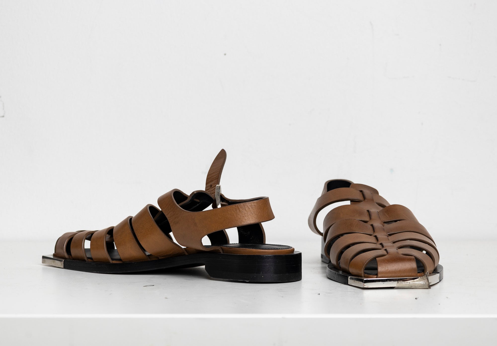 Metal Fisherman Sandal Brown EU40