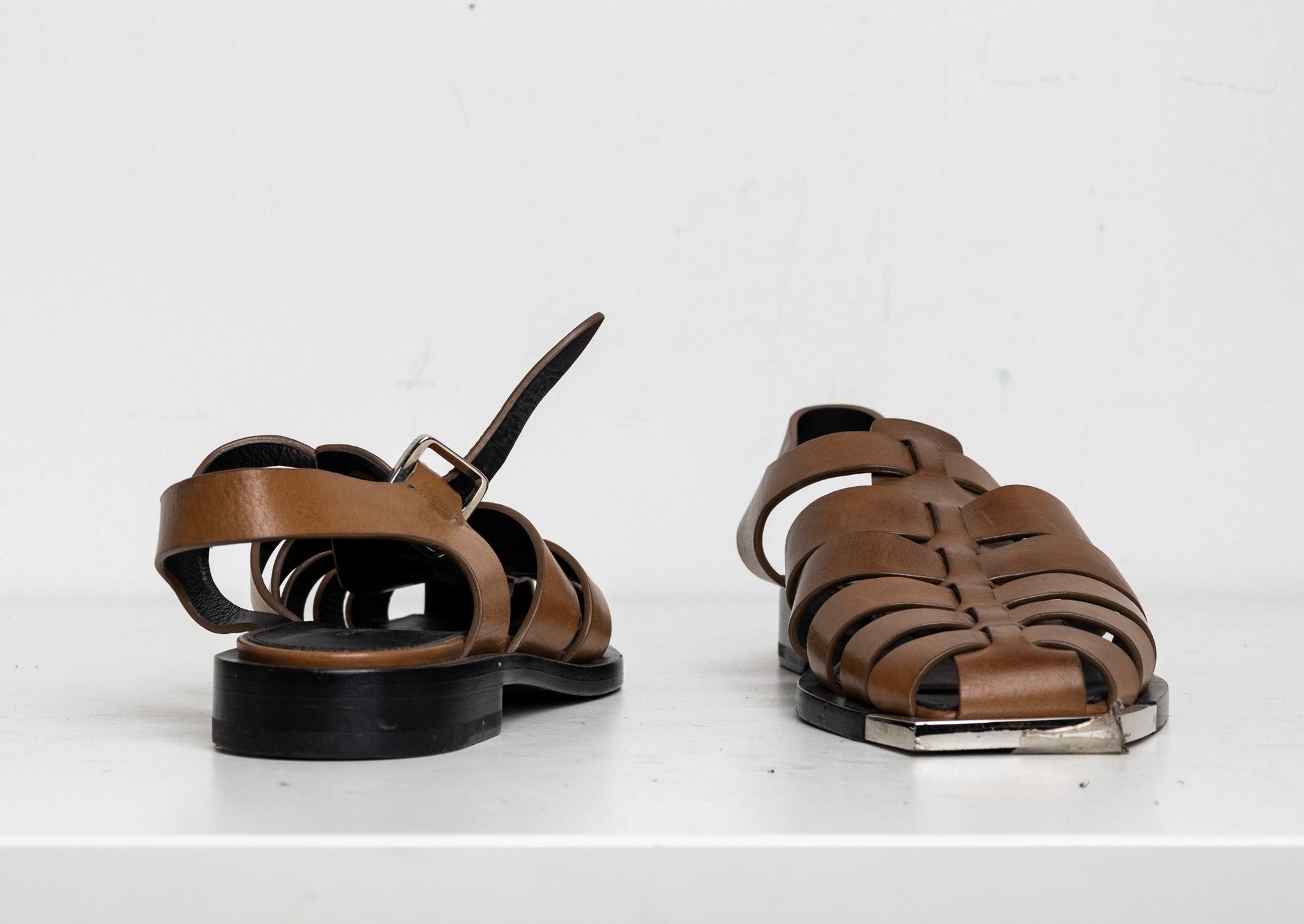 Metal Fisherman Sandal Brown EU40