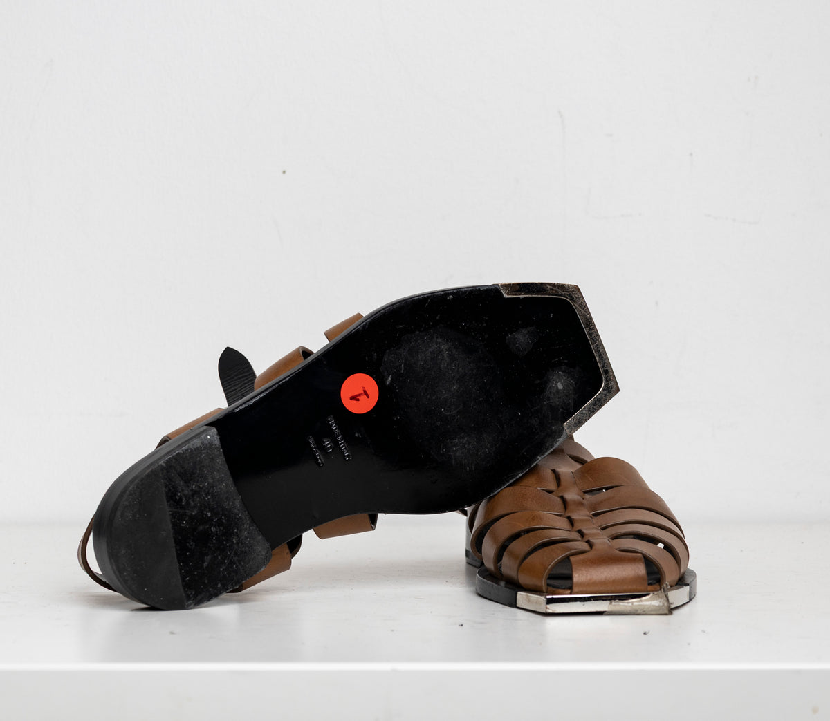 Metal Fisherman Sandal Brown EU40