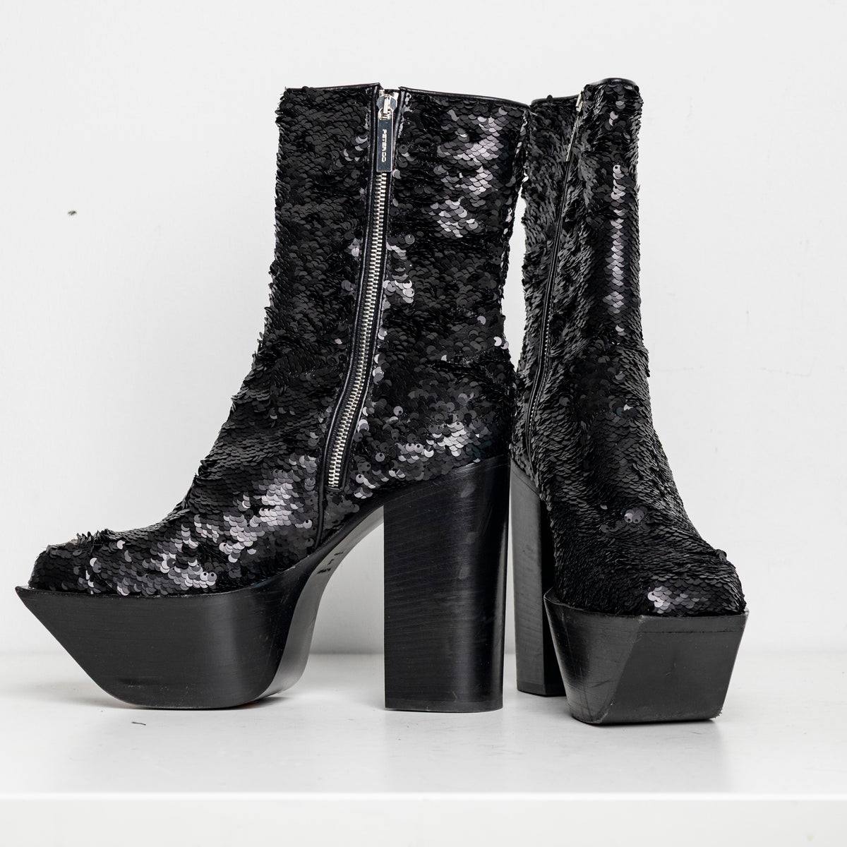 Platform Black Sequin EU41 #2