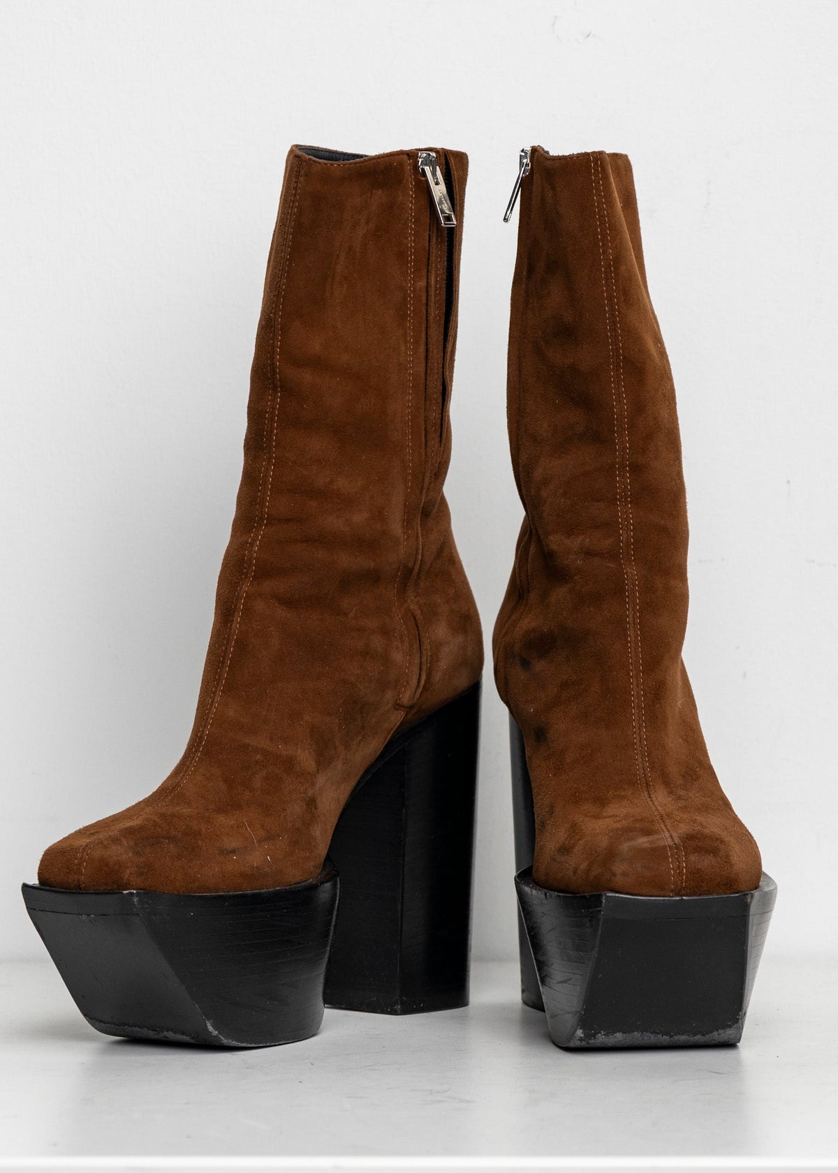 Platform Boots Brown Suede EU39 #1