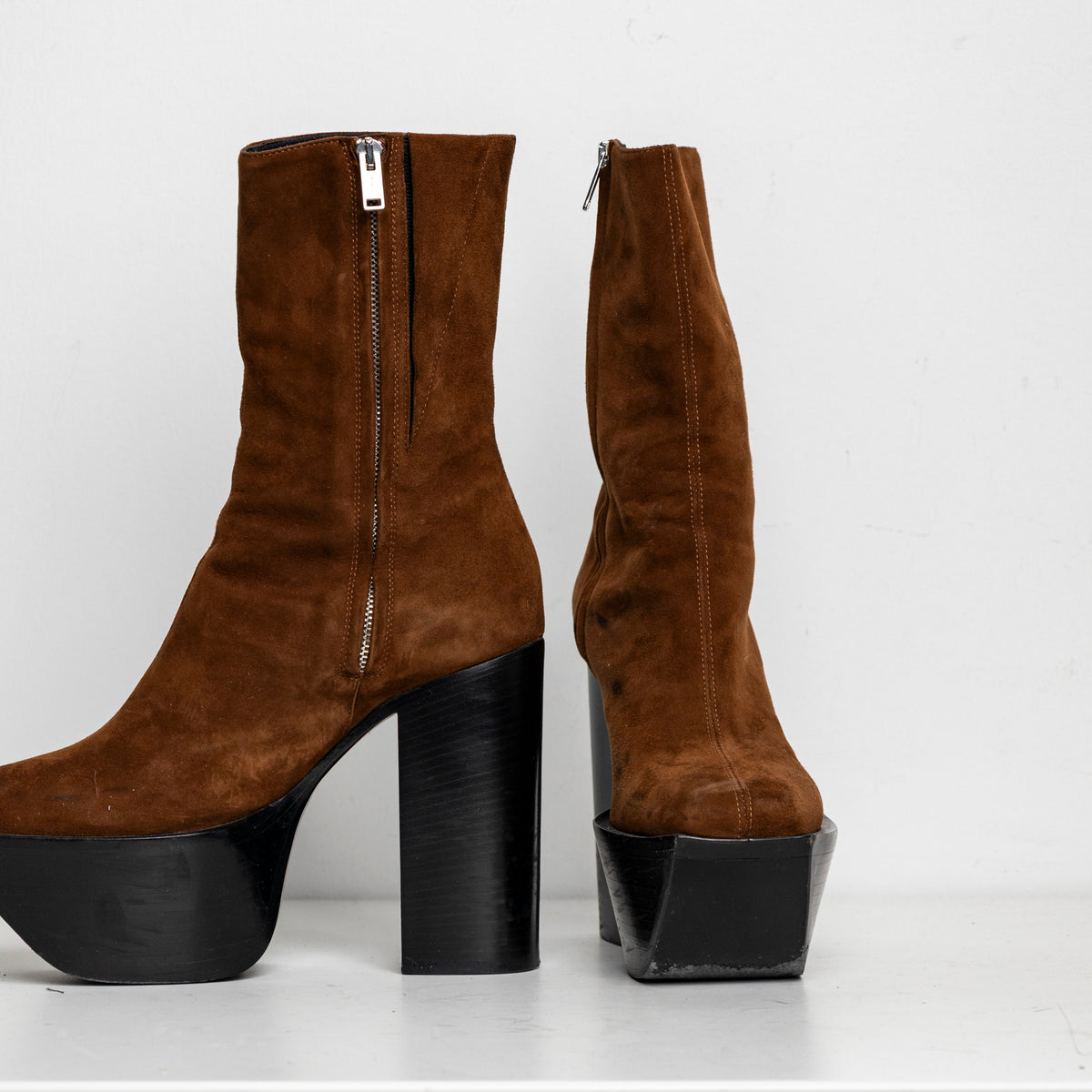 Platform Boots Brown Suede EU39 #1
