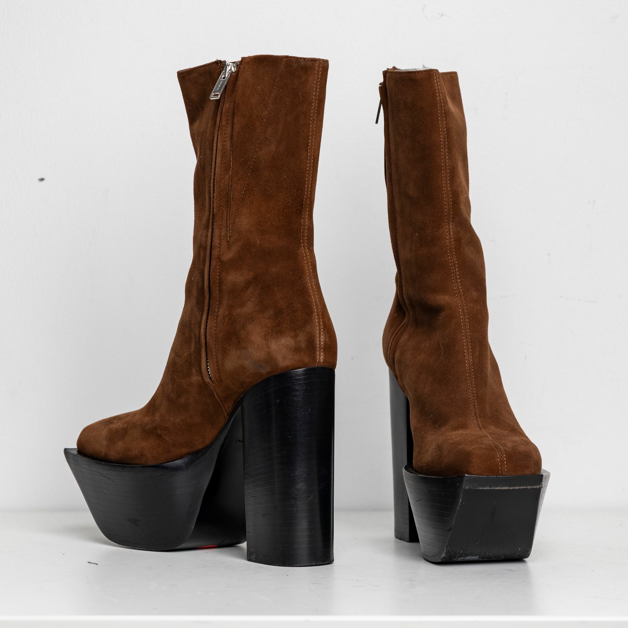 Platform Boots Brown Suede EU40 #2