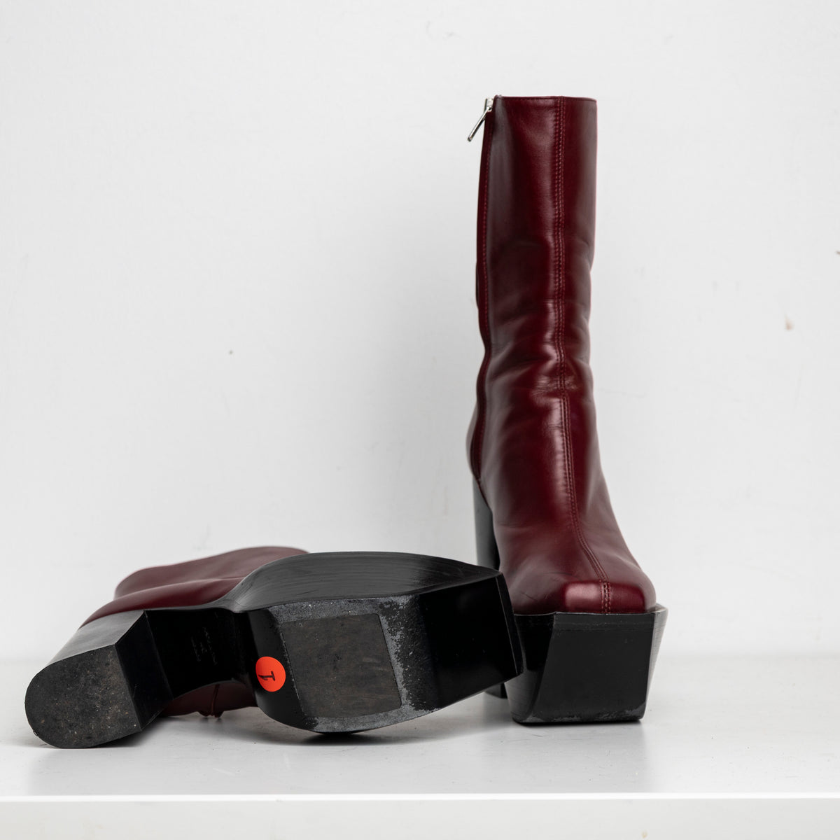 Platform Boots Red EU40